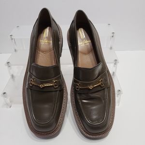 Sam Edelman Dark Brown Loafers with Gold Detail